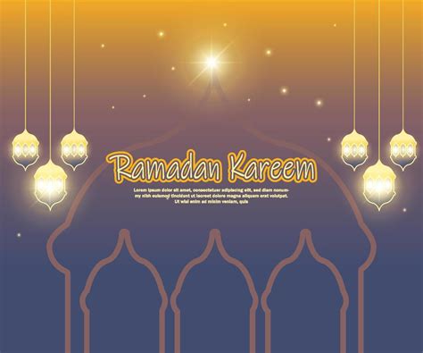 Illustrazione Di Sfondo Dei Saluti Del Ramadan Modello Di