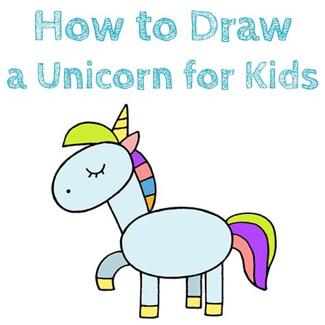 How To Draw A Unicorn For Kids Meopari