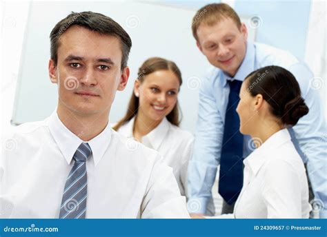 Confident Employee Stock Image Image Of Company Communication 24309657