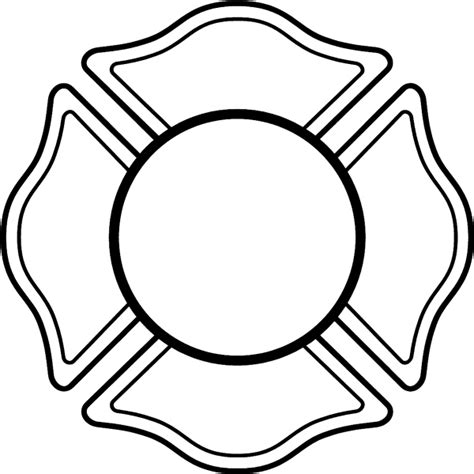 Firefighter Badge Outline Clipart Best