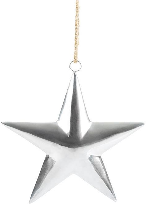 A By Amara Silver 3d Star Hanging Ornament Hanging Ornaments 3d