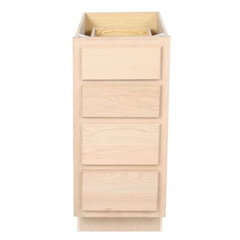 The bath storage unit features 2 concealed shelves (1 adjustable) behind its cabinet doors as well as one open shelf below. Unfinished Bathroom Vanity Drawer Base Cabinet 15 ...
