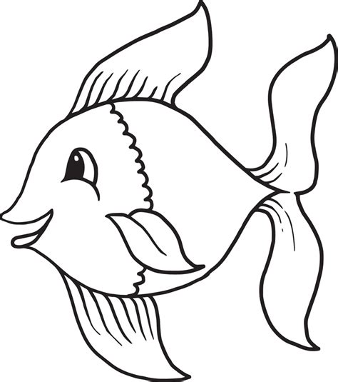 Printable Cartoon Fish Coloring Page For Kids Supplyme