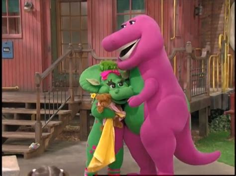 Barney Hugs Baby Bop Baby Movie Barney And Friends Barney The Dinosaurs
