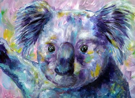 Koala Bear Art Print Of Acrylic Painting Etsy
