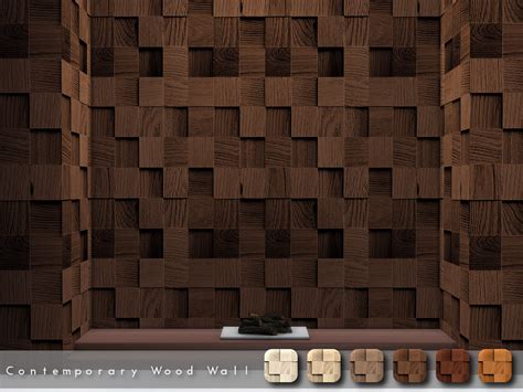 The Sims Resource Contemporary Wood Wall