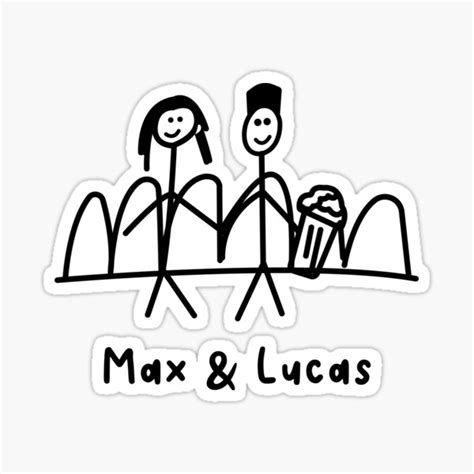 Pegatina Max And Lucas Max Dibujo Blanco Y Negro De Fototee Redbubble