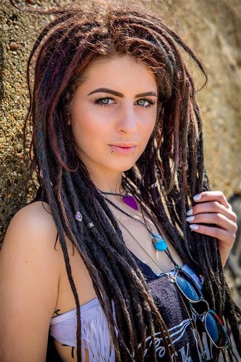 Pin By Lavender Moss On Dread Braids Buns And Color Dreads Styles Long Hair Styles Dreads Girl