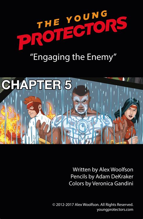 The Young Protectors Engaging The Enemy Chapter 5—title Page Young