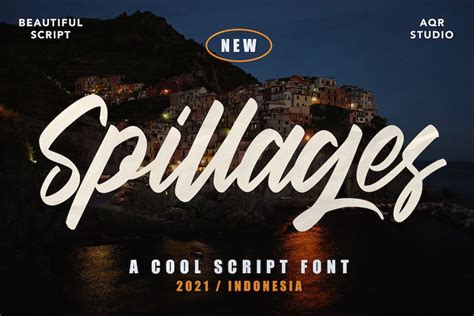 Spillages Cool Script Font By Aqrstudio On Envato Elements