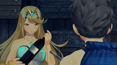 Rex Has Dinner With Pyra And Mythra But In Swimsuits Xenoblade