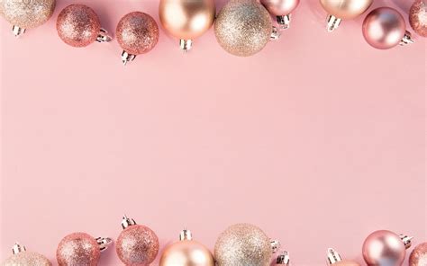 Desktop Christmas Pink Wallpapers Wallpaper Cave