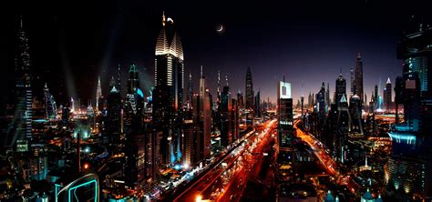 Dubai Night Wallpaper Wallpapersafari