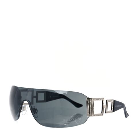 Bulgari Crystal Sunglasses 6005 B Black 1218222 Fashionphile