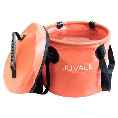 Collapsible Bucket Compact Water Container With Lid And Mesh Pocket