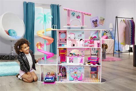 Lol Surprise Omg House Of Surprises New Real Wood Dollhouse With 85