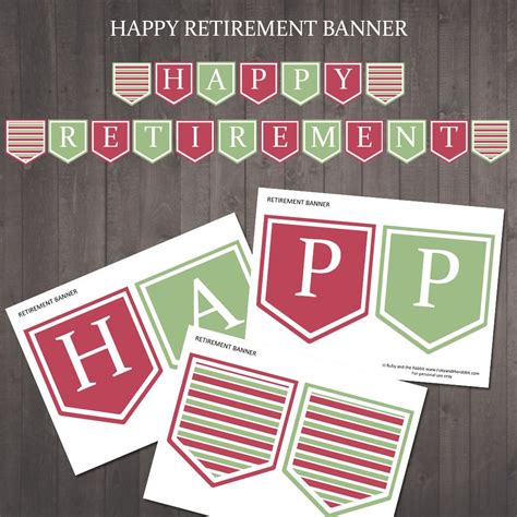 PRINTABLE Happy Retirement'' banner INSTANT