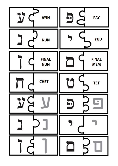 Hebrew Alphabet Worksheets Pdf