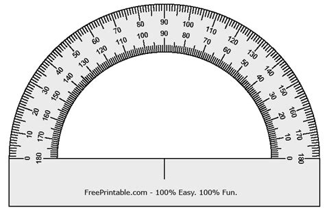 Customize Your Free Printable Protractor Printable Ruler Protractor