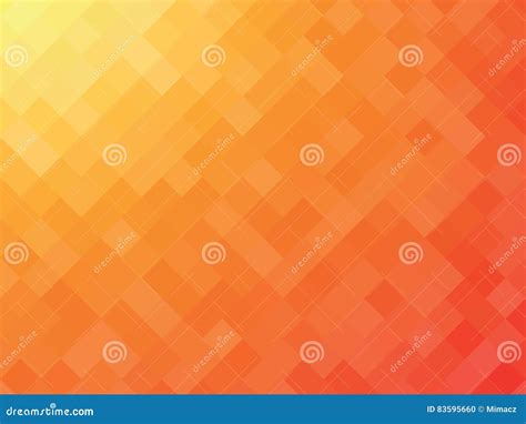 Orange Mosaic Background Stock Illustration Illustration Of Pattern