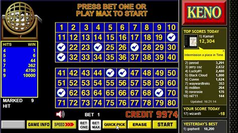 Keno Payout Chart Massachusetts