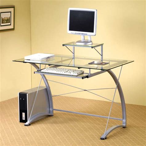 Glass desks & computer tables : Contemporary Computer Desks for Home Office