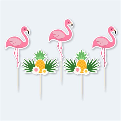 Topos De Bolo Flamingo Unique Party Party Gifts
