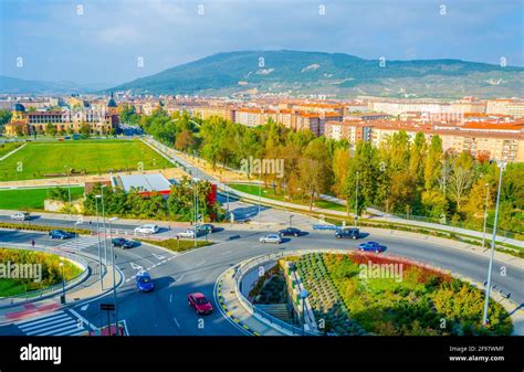 Aerial View Of Pamplona Spain Stock Photo Alamy