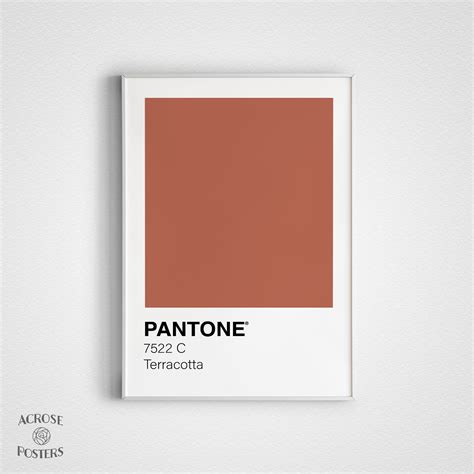 Pantone Swatch Print C Terracotta Pantone Color Card Etsy