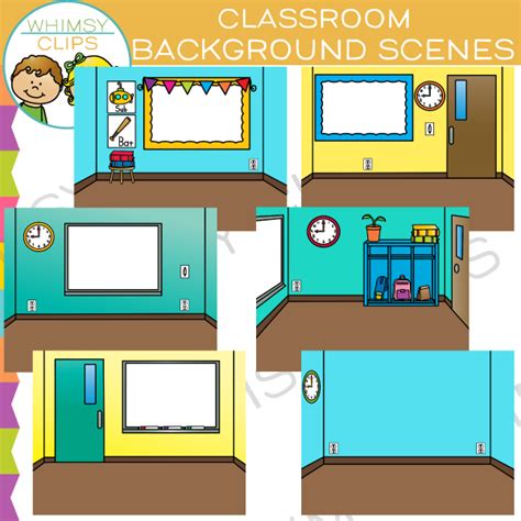 Classroom Scenes Clip Art Images And Illustrations Whimsy Clips