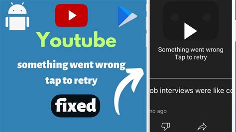Youtube Connect To The Internet Problem Fixed Something Went Wrong Tap To Retry Youtube