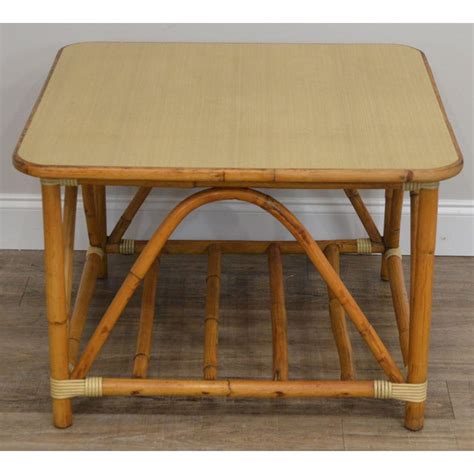 Elegant and simple, the vintage square dining table is a versatile and practical table that fits many rooms and settings.‎ with warm surfaces and elegant design, the vintage collection is inspired by classic danish.‎ the pure lines combined with gentle angles give a light, open and uncluttered feel to. 1950's Vintage Rattan Square Side or Coffee Table | Chairish