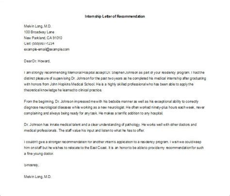 With all the segments and content in place, this letter can be easily customized and sent to the concerned party. Recommendation Letter for Internship - 8+ Free Word, Excel, PDF Format Download! | Free ...