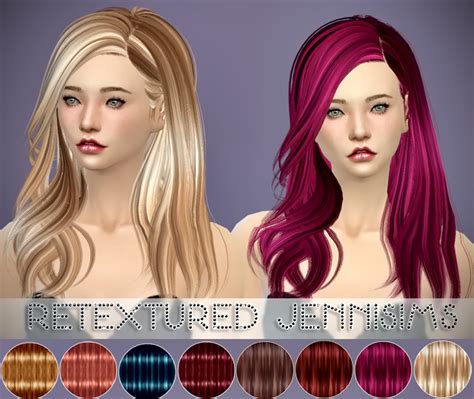 Downloads Sims Newsea Shaine Hair Retextured Jennisims Vrogue