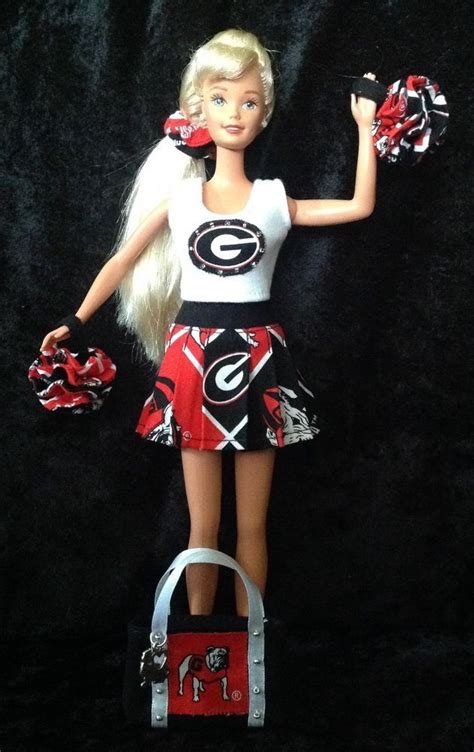 Uga Barbie Cheerleader Outfit University Of Georgia Bulldogs Football 6