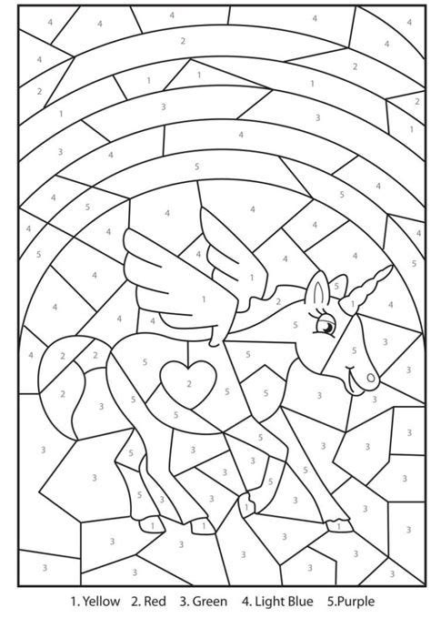 We hope you enjoy our online coloring books! Free Printable Color by Number | Unicorn coloring pages ...