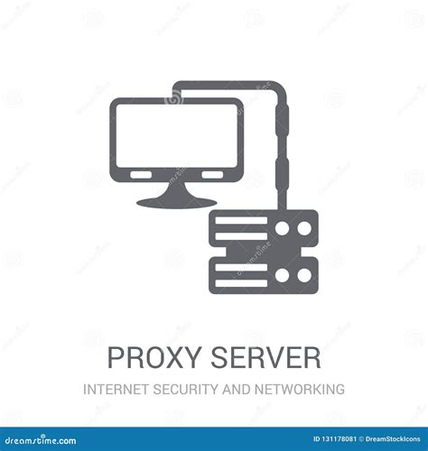 Proxy Server Icon Trendy Proxy Server Logo Concept On White Background