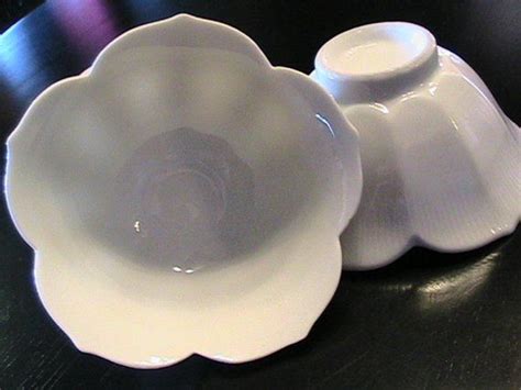tulip bowls antique glassware white lotus vintage dishes milk glass white vintage serving