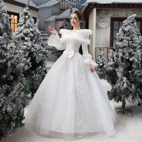 Wedding Dresses Paradise Long Sleeve Wedding Gowns Winter Wedding