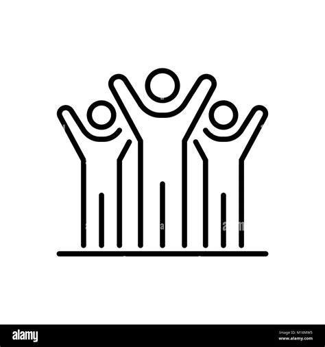 Group Of People Business People Icon Simple Line Flat Illustration