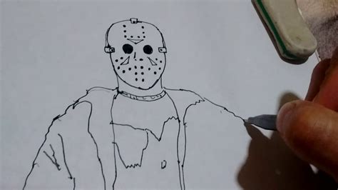 Cómo Dibujar A Jason De Viernes 13how To Draw Jason From 13 Friday