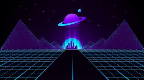 1920x1080 Resolution Synthwave Planet Retro Wave 1080p Laptop Full Hd