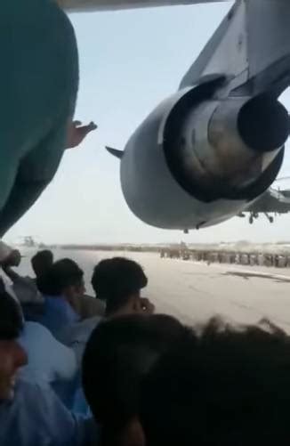 Afghan Man Films Himself Clinging To Us Plane As It Left Kabul