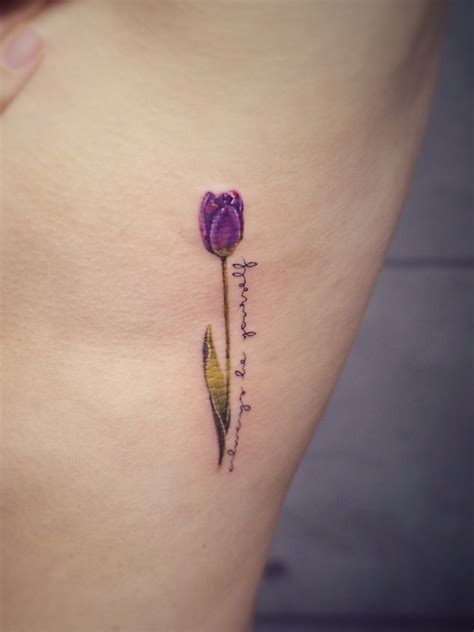 Violet Flower Tattoo Black And Grey Tattoo Design