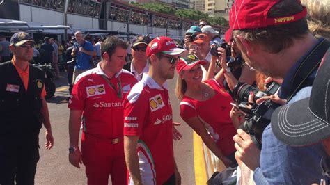 Sebastian Vettel Signing Autographs At F1 Monaco 2016 YouTube