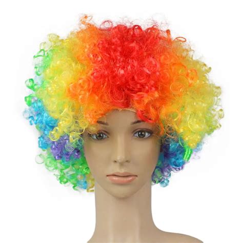 Flashing Explosion Clown Wig Halloween Costume Supplies Funny Light
