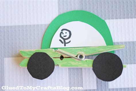 Paper And Clothespin Cars Wheelie Fun Kid Craft Idea Fun Crafts For