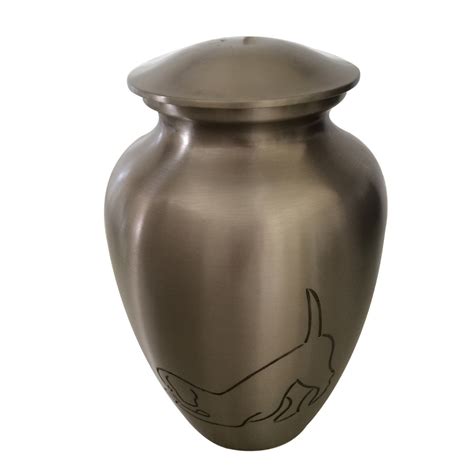 We've created a list of the top low cost cremation urns for sale under $100. Pet Memorial Urns Ashes For Dogs - Classic Pewter Dog ...