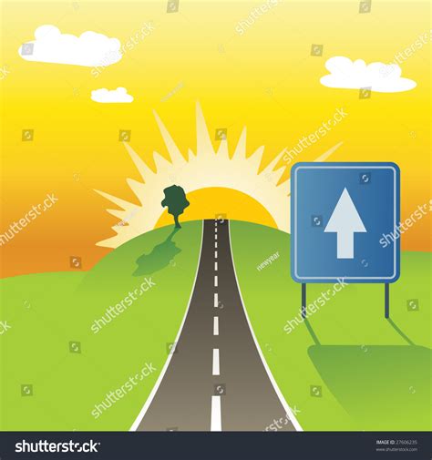 One Way Stock Vector Royalty Free 27606235