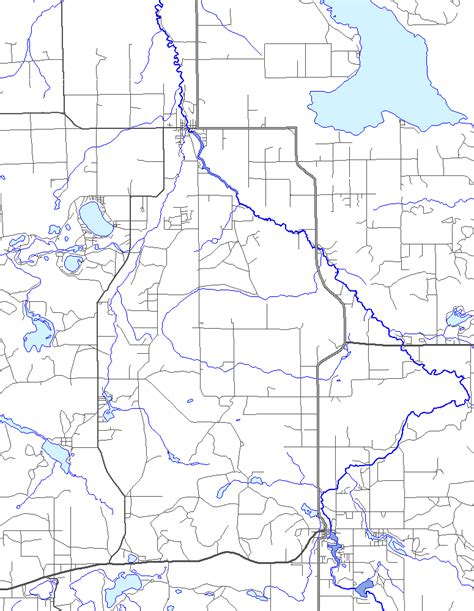 Thunder Bay River Map Montmorency County Canoe And Kayak Michigan